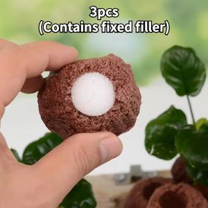 TEMU 3개 세트 어항 수초 고정 베이스 - 타워형 수초 뿌리 시스템, 통기성 안정형 식물 고정 링, 수족관, 어항, 연못 장식용