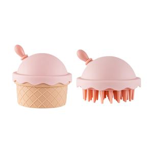 TEMU 모양 샤워 브러쉬, 부드럽고 거친 솔 - 남녀 공용 습식/건식 헤어 브러쉬, 튼튼한 플라스틱 손잡이, 가려움 방지 마사지 도구, 인체공학적 디자인으로 두피 관리, 전기 불필요