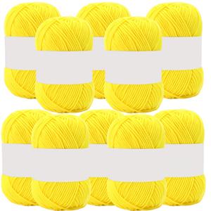 TEMU 25g 아크릴 10팩 x250g 실 세트 - 밀크 컬러 니트용, 롤당 25g, 고품질 스웨터 및 공예에 적합|뜨개실