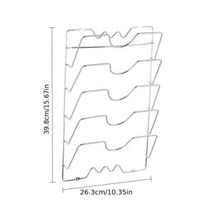 TEMU 벽걸이 냄비 뚜껑 홀더 - 내구성 강한 스테인리스 뚜껑 선반, 공간절약형 수직/수평 걸이 랙, 현대적인 주방 정리를 위한 광택 금속 (뚜껑 캡 호환) - 설치, 드릴링 불필요