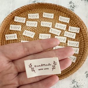 TEMU 20개 대칭 꽃무늬 패브릭 라벨, 의류·가방·모자 장식용 재봉 액세서리