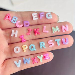 TEMU 210개 혼합 수지 컬러 만화형 ABC-24 영문자, 네일아트용 플랫백 라인스톤 스티커 DIY 스크랩북 액세서리 공예품, OEM/도매, 네일아트 창의적인 장식과 주얼리 제작에 완벽