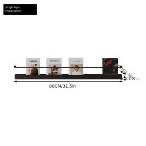 TEMU 현대적인 메탈 벽걸이 책 및 신문 디스플레이 랙 - 매거진, 책, 판촉 자료를 위한 슬림한 블랙 아이언 선반, 홈 또는 오피스 장식에 완벽, 책 디스플레이 랙 | 디자인 | 내구성 있는 메탈 랙, 책 디스플레이 선반|책꽂이