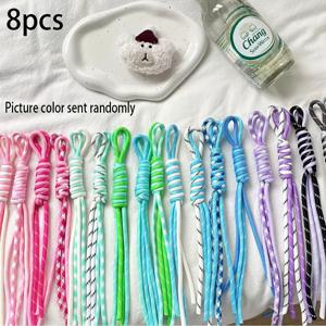 TEMU 8개 세트, 랜덤 컬러, 핸드메이드 투톤 로프 액세서리, 패셔너블 랜야드, 휴대폰 펜던트, 물병, 가방, 캐리어 및 장식용 아이템에 적합