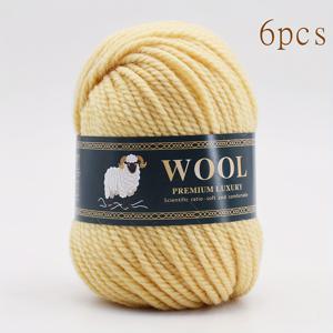 TEMU 6개 세트, 300그램 (10.58온스)의 양모 92%와 안티필링 섬유 8% 혼방 털실 세트. 스타일리시한 스웨터, 코트, 스카프, 모자, 쿠션, 가을/겨울용 양모 바지 뜨개질 및 코바늘 뜨개에 적합합니다. 고급스럽고 부드러운 이 털실 세트는 가을/겨울철에 완벽합니다.|뜨개실