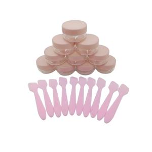 TEMU 스패출이 포함된 미니 화장품 용기 20개 세트, 미니 화장품 용기 10개, 스패출 10개 포함 - 0.34 Oz, 메이크업 및 스킨케어용 무알코올 플라스틱 용기, 다양한 색상으로 제공