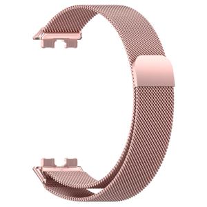 TEMU Huawei 밴드 10/9/8/NFC용 스테인리스 스틸 밀라네즈 루프 스트랩 (남녀 공용), 스타일리시하고 내구성이 뛰어난 마그네틱 조절식 메탈 팔찌 손목 밴드 (Huawei 밴드 10/9/8/NFC 스마트워치 추가)