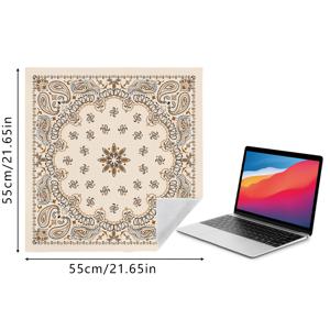 TEMU 1개, [자착식 매직 랩 천] 오버사이즈 탈출 방지 및 스크래치 방지 랩 천, 빈티지 페일리 프린트, 세탁 가능 및 내구성 고양이 침대 담요, 장난기 넘치는 고양이를 위한 그루밍 및 진정 타월로 디자인