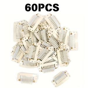 TEMU 60개입 편안한 고무 클립 헤어 클립 | 재봉식 헤어 클립, 헤어 빗 고정, 가발 및 헤어 익스텐션용 작은 헤어핀, 남녀공용 성인