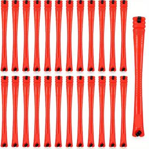 TEMU 냉풍 웨이브용 짧은 머리 펌 롤 40개 세트, 플라스틱 재질, 컬링 롤러 및 헤어스타일링용 스틸 핀테일 빗 포함 (0.2인치, 레드 색상)