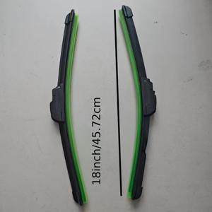 TEMU 2개 세트 무소음 윈드실드 와이퍼 블레이드, 천연 고무 소재 - U-훅 설치 가능, 14인치~26인치 크기, 사계절 필수 윈드실드 와이퍼 액세서리