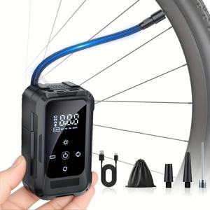 TEMU 휴대용 타이어 공기 주입기, USB 충전식 디지털 디스플레이 압력 게이지, 자동 차단 기능의 스마트 에어 컴프레서 - 자동차 타이어, , 자전거, 공구 등에 적합, 친구를 위한 이상적인 크리스마스/할로윈 선물