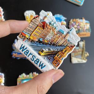 TEMU 1개 바르샤바 도시 풍경 3D 레진 냉장고 자석 - 폴란드 수도, 올드 타운 & 바사 박물관 - 빈티지 유럽 여행 기념품 주방, 사무실, 가족 또는 테마 파티 장식 - 내구성 좋은 자석 장식
