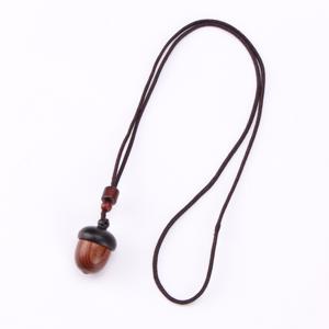 TEMU 패션과 창의적인 도토리 커플 목걸이, 고체 목재 샌달우드 소나무 콘 목걸이, 나무 펜던트 장식, 디퓨저 선물, 친구를 위한 선물