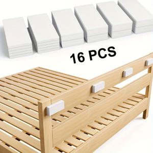 TEMU 16개 접착식 충돌 패드 세트 - 벽 보호를 위해 설계된 폼 헤드보드 스토퍼, 15mm 두께의 8개 및 5mm 두께의 8개 포함. 이 패드는 진동 및 소음을 줄여주며, 소파 스토퍼, 침대 소음 감소제로 사용됩니다.