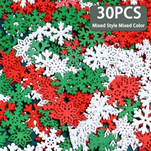 TEMU 30개 세트 인조 크리스마스 눈꽃 장식 - 다색 (빨강, 초록, 흰색, 검정) 별 & 단색 컷아웃, 크리스마스 트리, 화환, 가랜드, 파티 & 겨울 장식용 다목적 오너먼트 - 크리스마스, 새해, 발렌타인데이, 파티 이벤트용 내구성