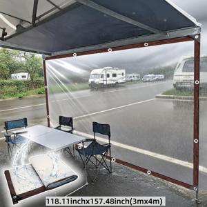 TEMU 방수 천, RV용 방수 타프 1개, 가을/겨울용 확장형 어닝, 바람 및 눈 보호, 차량용 측면 비 커버, RV, 발코니, 정원, 야외 캠핑 및 다용도 방수 및 방풍 사용에 적합