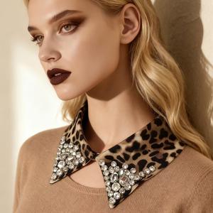 TEMU 프린트 비즈 디테일 칼라. 클래식한 톤으로 신비로운 매력을 발산합니다. 티셔츠, 드레스, 넥라인 스웨터를 즉시 업그레이드하세요 - 할로윈, 크리스마스, 카니발 및 기타 특별한 날에 완벽합니다