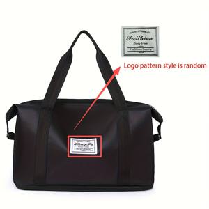 TEMU 1개 대용량 여성용 확장형 여행 가방 - 가볍고 접이식 수납, 스타일리시한 디자인, 튼튼한 손잡이, 옥스포드 천 재질, 헬스장, 주말 여행, 짧은 여행에 적합, 다양한 색상으로 제공, 매트리니티 백으로 사용 가능