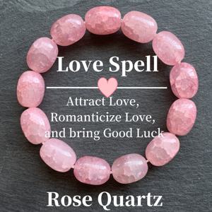 TEMU 천연 로즈 쿼츠 팔찌 - 핑크 플로럴 천연석 팔찌 - 사랑의 주문, 애정과 매력의 상징, 로즈 쿼츠로 수제 제작된 팔찌, 남녀 모두를 위한 적합한 크리스마스 선물