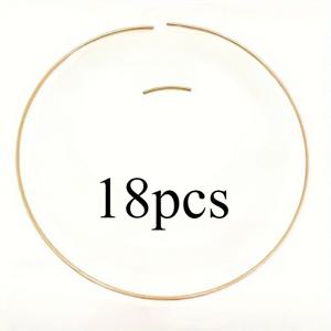 TEMU 18개 수제 메탈 자동차 걸이 링 세트 (커넥터 포함) - 골드 톤 오픈 루프 디자인, 액세서리 공예, 드림 네트 & 창의 프로젝트용 내구성 강철 프레임 부품, 공예 용품, 장식 링, 공예 애호가를 위한 장식