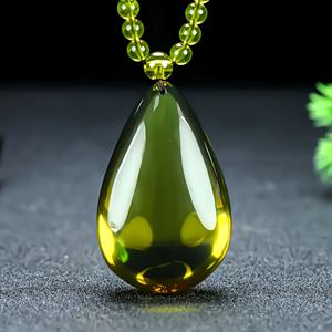 TEMU 천연 7A 등급 멕시코 호박수 물방울 펜던트 목걸이, 휴일 선물로 완벽, 데일리룩에 적합, 남녀공용, 다양한 행사에 적합하여 가족 또는 친구를 위한 훌륭한 선물로 좋습니다.