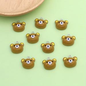 TEMU 목걸이, 팔찌, 귀걸이 등을 만드는 공예용 곰돌이 모양의 참 10개 세트