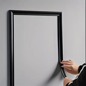 TEMU 100.0cm/3.0미터 자가접착 유럽식 장식 트림, 유연한 PVC 소재, 매끄럽고 부드러운 - 스커트보드, TV 배경 벽 가장자리 장식용, 쉬운 설치, 홈 및 바닥 마감, 세련된 몰딩, 우아한 에지링, 내구성 있는 플라스틱, 가벼운 무게의 접착 트림, DIY 애호가 및 인테리어 를 위한 제품