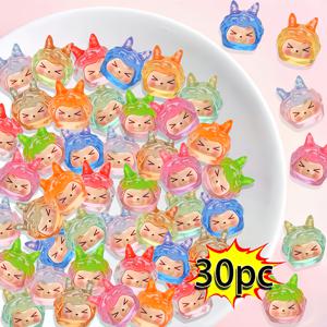 TEMU 20/30개 도금 아크릴 토끼 머리 구슬 - 귀여운 토끼 DIY 주얼리 만들기, 비즈펜 & 키체인 참, 목걸이용 레진 공예 구슬, 크리스마스 공예, 주얼리 제작자, 레진 , DIY 애호가용