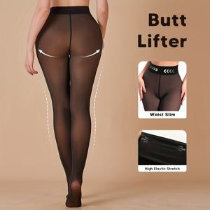 TEMU 여성용 싱글팩 제로-그라비티 타이트 팬츠 - 100G 아르кти크 안감 심리스 레깅스, 5°C~20°C 온도에 적합, 봄/가을 착용에 이상적, 사이즈 S/M/L/XL로 제공