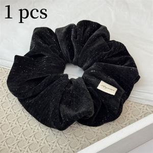TEMU 1개 양면 벨벳 포니테일 홀더, 고급 미세 글리터 포니테일 밴드, 한국 스타일 심플 포니테일 코드, 다용도 우아한 헤어 타이, 여성을 위한 완벽한 선물, 일상 출퇴근, 자매 모임, 기념일 선물에 적합, 할로윈, 크리스마스, 새해 선물로 이상적