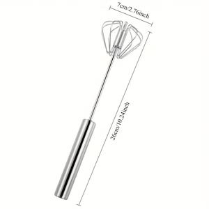 TEMU 수동 핸드헬드 4단 스테인리스 휘스크 - 베이킹 & 요리용, 휴대용 계란 비터, 크림, 팬케이크 & 메린지 반죽 믹서, 캠핑, 피크닉용 헤비듀티 - 컴팩트 & 견고