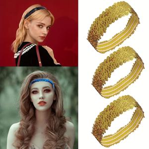 TEMU 스팽글 탄성 헤어밴드 세트 (3개, 6개, 9개). 십대, 여학생, 여성에게 완벽합니다. 스포츠, 뮤직 페스티벌, 배구, 농구 등 팀 활동에 적합합니다.