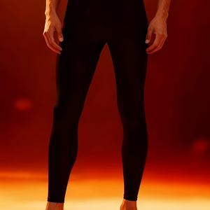 TEMU 남성용 고압축 보온 레깅스 - COM 허리밴드, 빠른 건조 흡습 성형 팬츠, 체육관, 러닝용 타이트핏 | 방풍 & 통기성 겨울 운동용 타이츠 (블랙/그레이) | 세탁기 사용 가능, 트레이닝, 복싱, 캐주얼 웨어에 적합