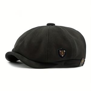 TEMU 남성용 빈티지 옥타곤 캡 - 경량 PVC 코팅, 올웨더용, 레트로 영국 뉴스보이/숏브림 모자, 크리스마스, 새해, 발렌타인데이, 아버지날, 캐주얼 & 포멀웨어용 (단색)