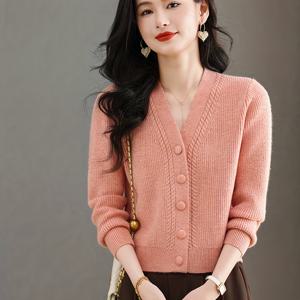 TEMU 가을/겨울 신상 페티트 카디건 루즈핏 크롭 코트