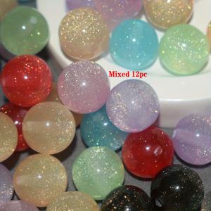 TEMU 12가지 혼합 색상의 반짝이는 글리터, 16mm 레진 비즈, 반짝이는 빛을 발산하며 주얼리 제작에 완벽, 장식 비즈, 비즈 장식, 주얼리 용품, 선물 및 고품질 부품