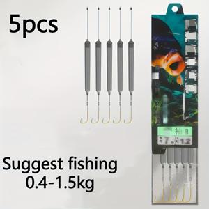 TEMU 강력한 바닥 낚시 콤보 5개/1세트, 걸림 방지, 초경량 고투척력, 플로팅 미끼 세트 포함, 민물 및 바닷물 낚시에 적합, 부식 방지, 낚시 도구 액세서리, 초보자와 노련한 낚시꾼 모두에게 사랑받는 장비