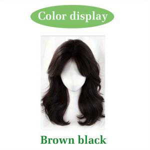 TEMU 자연스러운 숏/미디엄 탑퍼 헤어피스 - 아시아 헤어에 적합한 루즈 컬리 가발, 볼륨 & 커버리지, 탈모/얇은 머리용, 일상 사용 & 즉각적인 효과