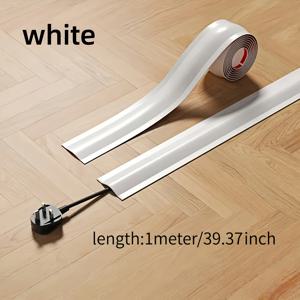 TEMU 케이블 정리의 걸작! 118인치 유연한 채널 & 5.5cm 넓은 홈 | 스티커와 커버 하나로 구석진 케이블을 즉시 숨기세요! | 유연하고 휘어지며 벽과 구석에 완벽히 맞춤 | 화이트 매트 투명 디자인, 드릴링이나 못 박이 필요 없음, 임차인에게 최적의 선물 | 넘어짐 위험 제거, 깔끔하고 정돈된 공간을 즐기세요