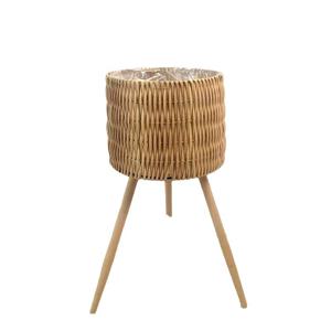 TEMU 1개/3개 수제 라탄 식물 스탠드 다층 바닥 선반 유닛, 거실 & 발코니용 나무 화분 스탠드, 노르딕 스타일 식물 홀더, 홈 스토리지 필수품|화분|화분받침대