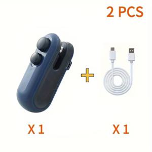 TEMU 2개입 휴대용 핸드헬드 백 실러 USB 배터리 & 자석 실링 - 수동 작동, 가정, 캠핑, 소풍, 여행용 - 플라스틱/PVC 스낵, 칩, 쿠키 백 실러 (조용하고 효율적)