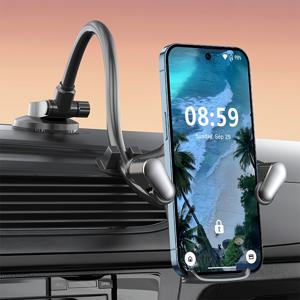 TEMU 14인치 업그레이드된 거위 목 차량용 거치대 | 강력한 흡착식 베이스가 있는 차량 및 트럭용 범용 대시보드 휴대폰 홀더, 4-7인치 휴대폰과 호환, ABS 재질