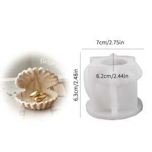 TEMU 레진 실리콘 몰드 조개 모양 보관함, 석고 몰드 홈 데스크탑 분위기 장식, 축제 선물, 수공예품, 실리콘 몰드