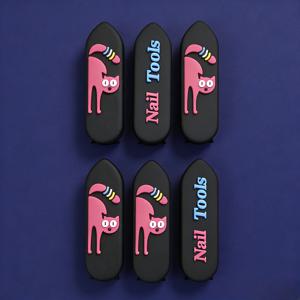 TEMU 6개입 실리콘 컷티클 니퍼 보호 캡 - 고양이 디자인 미끄럼 방지 커버, 컷티클 니퍼 팁 보호용, 컷티클 니퍼 케어 액세서리, 실리콘 소재, 네일 테크니션에게 이상적