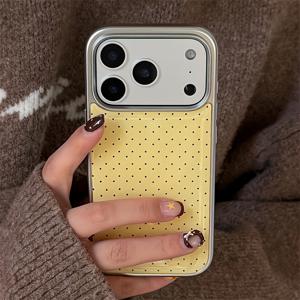 TEMU 휴대폰 케이스 - 폴카 도트 디자인의 보호 휴대폰 케이스 1개입. 낙하 방지 기능으로 Apple iPhone 17/16/XR/11/12/13/14/15 Plus Pro Max/Plus 및 기타 모델에 적합합니다. 내구성이 뛰어나고 얼룩 방지 및 지문 방지 기능이 있어 완벽한 생일 선물입니다.|아이폰케이스