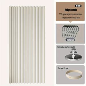 TEMU 접이식 샤워 커튼 - 내열성 헤비듀티, 공간절약형 욕실 분리막, 아파트 욕실에 적합, 후크 포함, 세탁기 사용 가능, 사계절 사용, 모던 접이식 디자인 (장식 없음)|샤워커튼