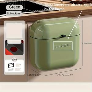 TEMU 9L/12L 벽걸이 컴포스터/ 호환 - 내구성 강한 냄새 차단 플라스틱 수직형 공간절약 - 액세스 뚜껑, 싱크대/캐비닛 설치, 현대적인 가정용 쓰레기 처리 (9L/12L)|쓰레기통|싱크대