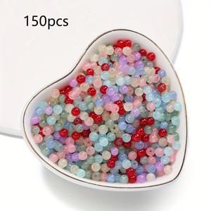 TEMU 150개 3mm 유리 구슬 - 컬러 스페이서 비즈, 주얼리 만들기 용품, 목걸이, 팔찌, 귀걸이 DIY 공예용 - 주얼리 제작을 위한 유리 구슬 스페이서