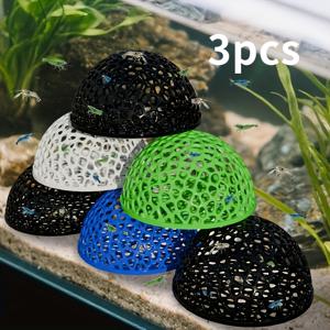 TEMU 벌집 모양 새우 쉼터 & 다공 디자인이 있는 어항 은신처 - 육각형 수족관 장식, 물고기, 새우, 달팽이용 - 내구성 있는 은신처